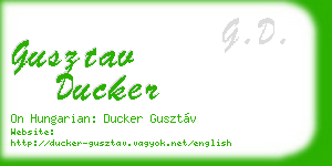 gusztav ducker business card